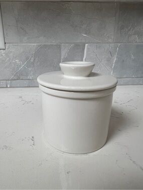 White Ceramic French butter bell butter dish